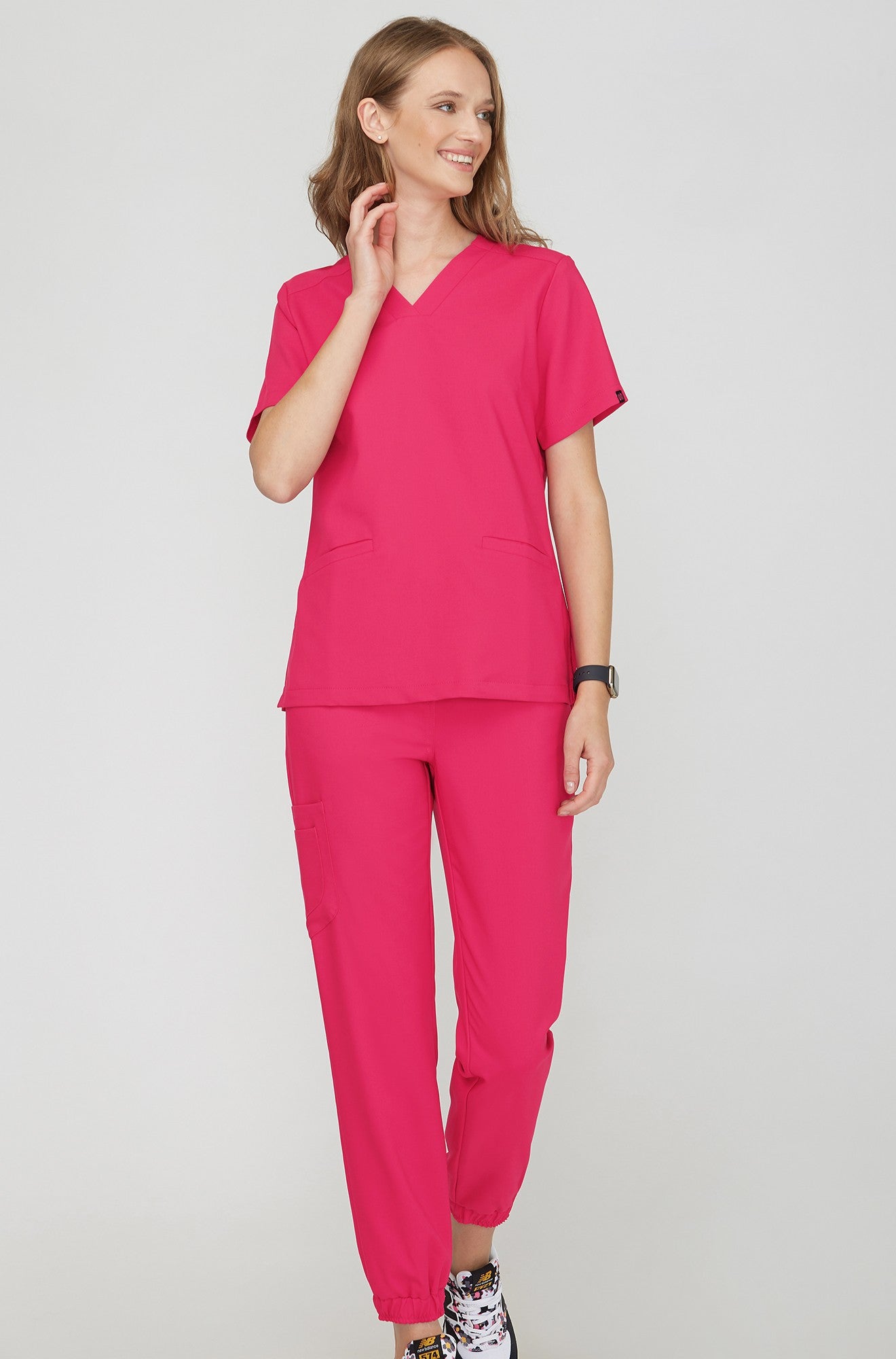 Zdravotnícke nohavice jogger - FUCHSIA