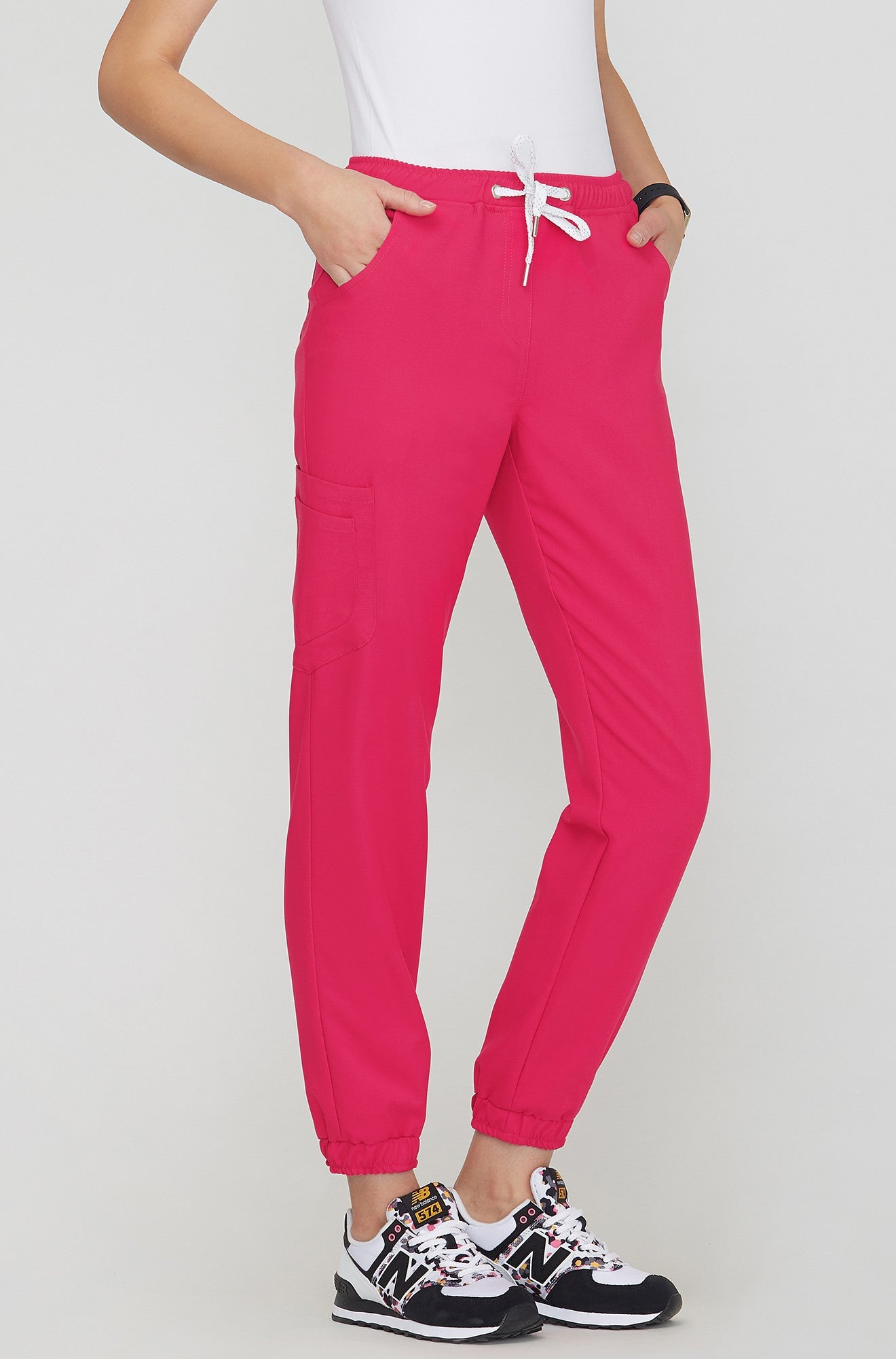 Zdravotnícke nohavice jogger - FUCHSIA