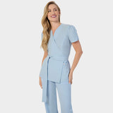 AMELIA tied medical apron - BABY BLUE 
