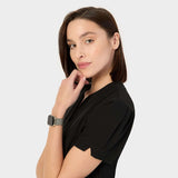 Zdravotnická halenka AMELIA s vázáním - BLACK