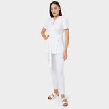 AMELIA tied medical apron - WHITE 