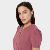 Zdravotnická halenka AMELIA s vázáním - WILD ROSE