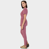Zdravotnická halenka AMELIA s vázáním - WILD ROSE