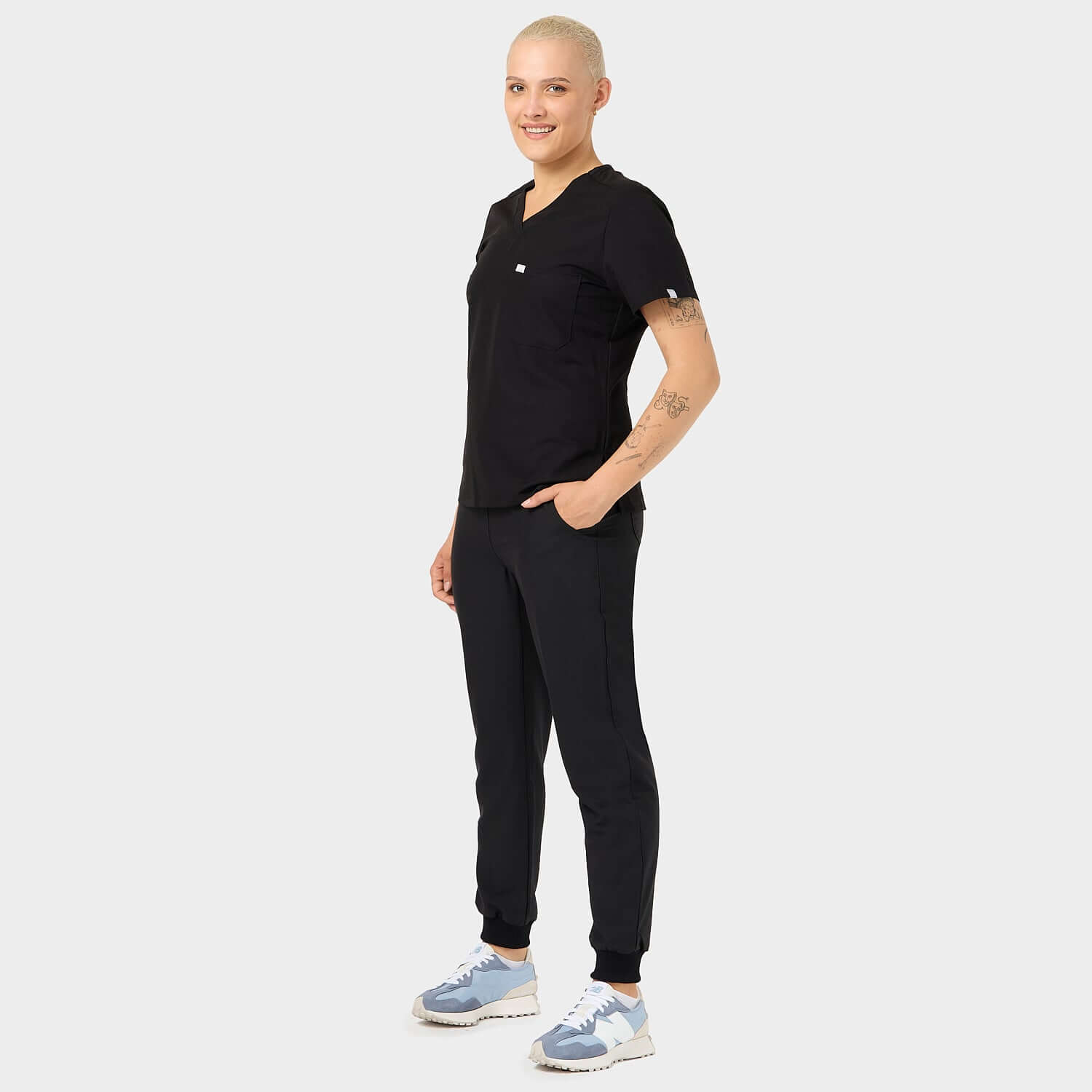 ARIA medical blouse - BLACK