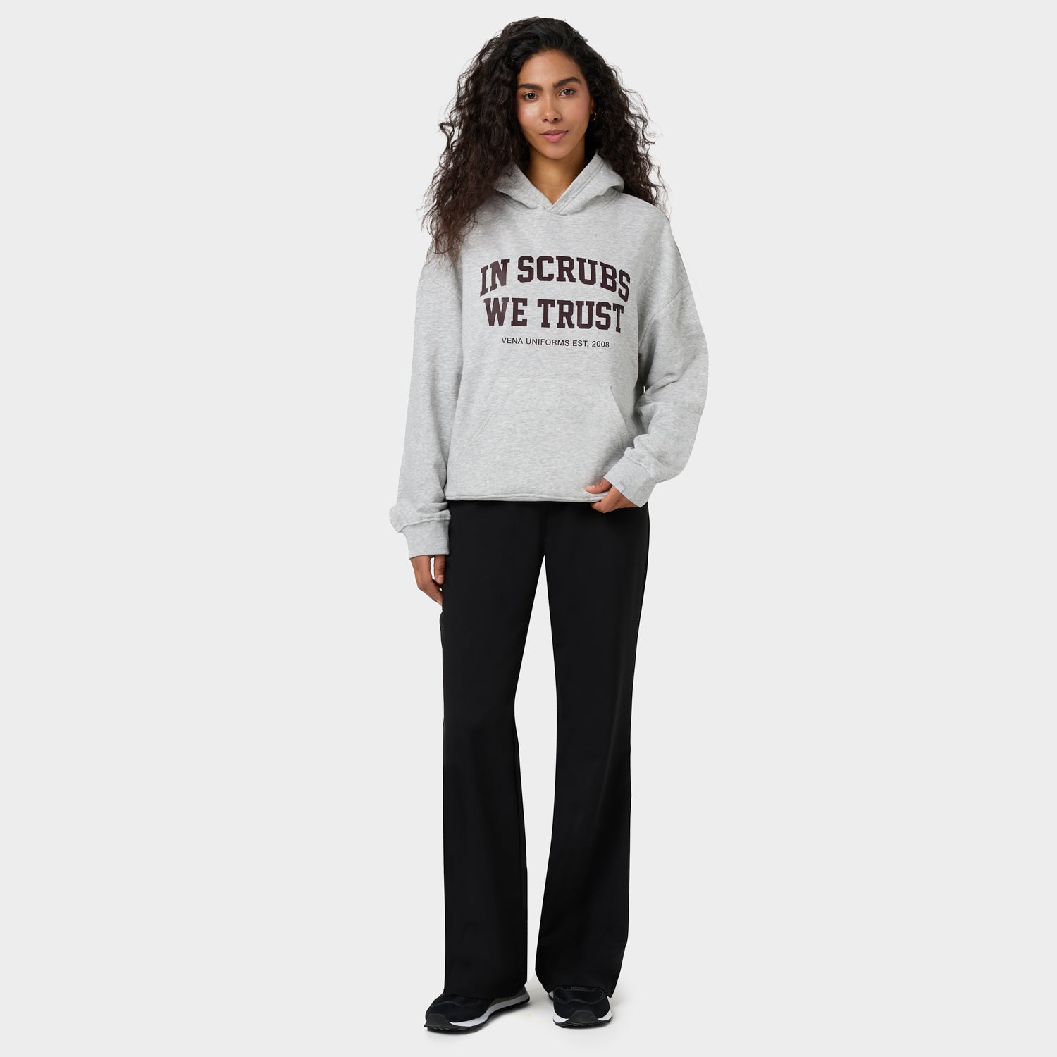 Bluza damska z kapturem In Scrubs We Trust Brown