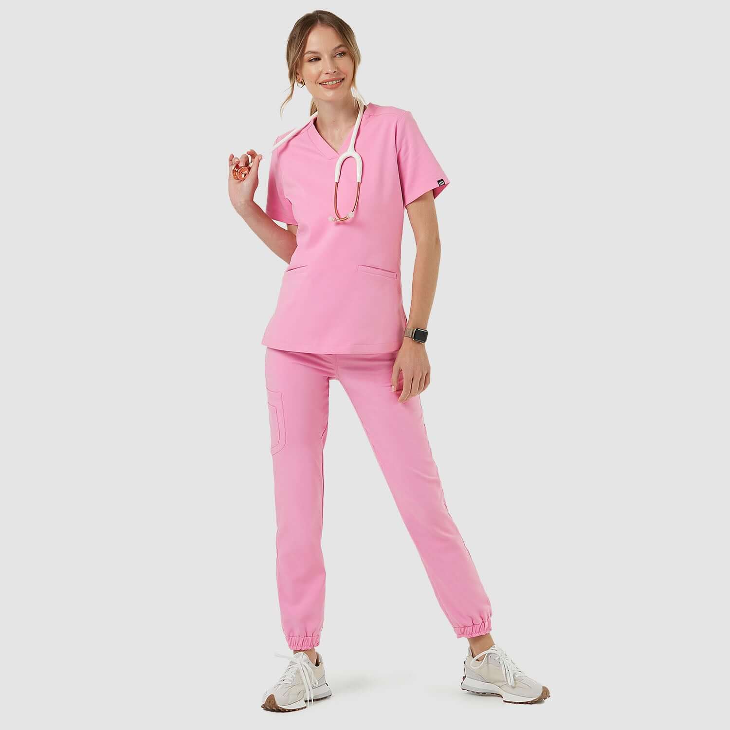 EMILY scrubs medical blouse - CANDY PINK