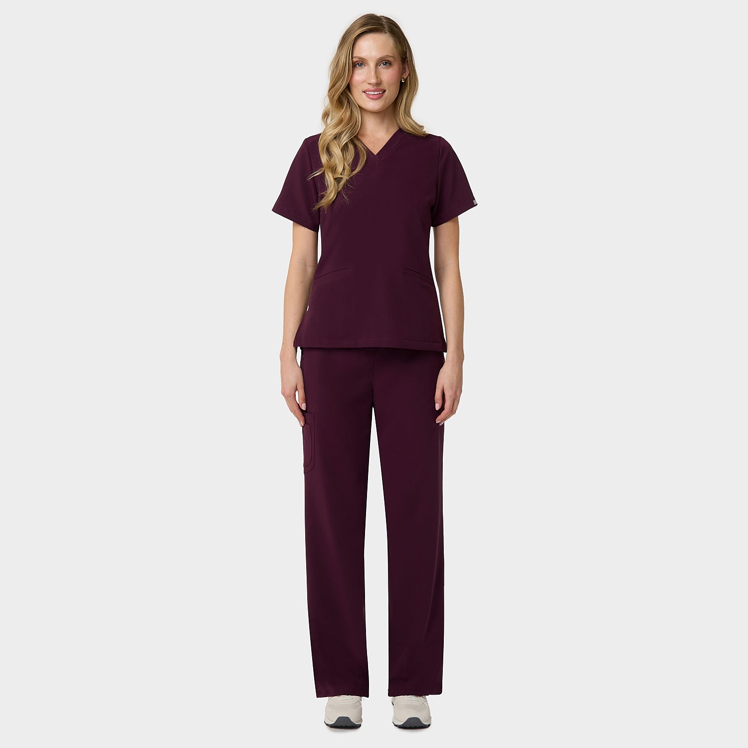 EMILY scrubs medical blouse - BURGUNDY