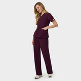 EMILY scrubs medical blouse - BURGUNDY