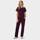 EMILY scrubs medical blouse - BURGUNDY
