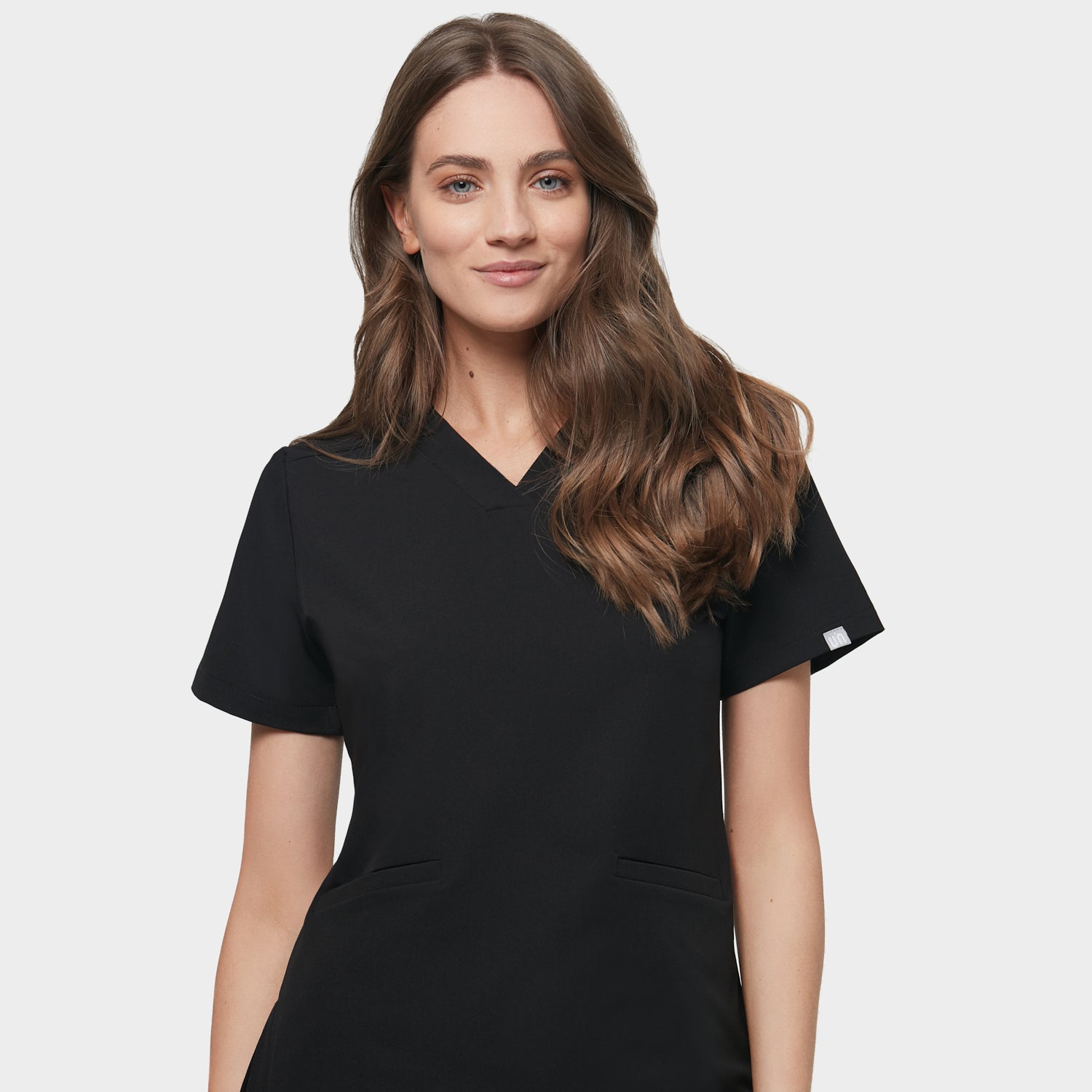 EMILY scrubs medical sweatshirt - BLACK