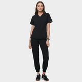 EMILY scrubs medical sweatshirt - BLACK