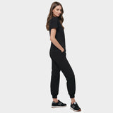 EMILY scrubs medical sweatshirt - BLACK