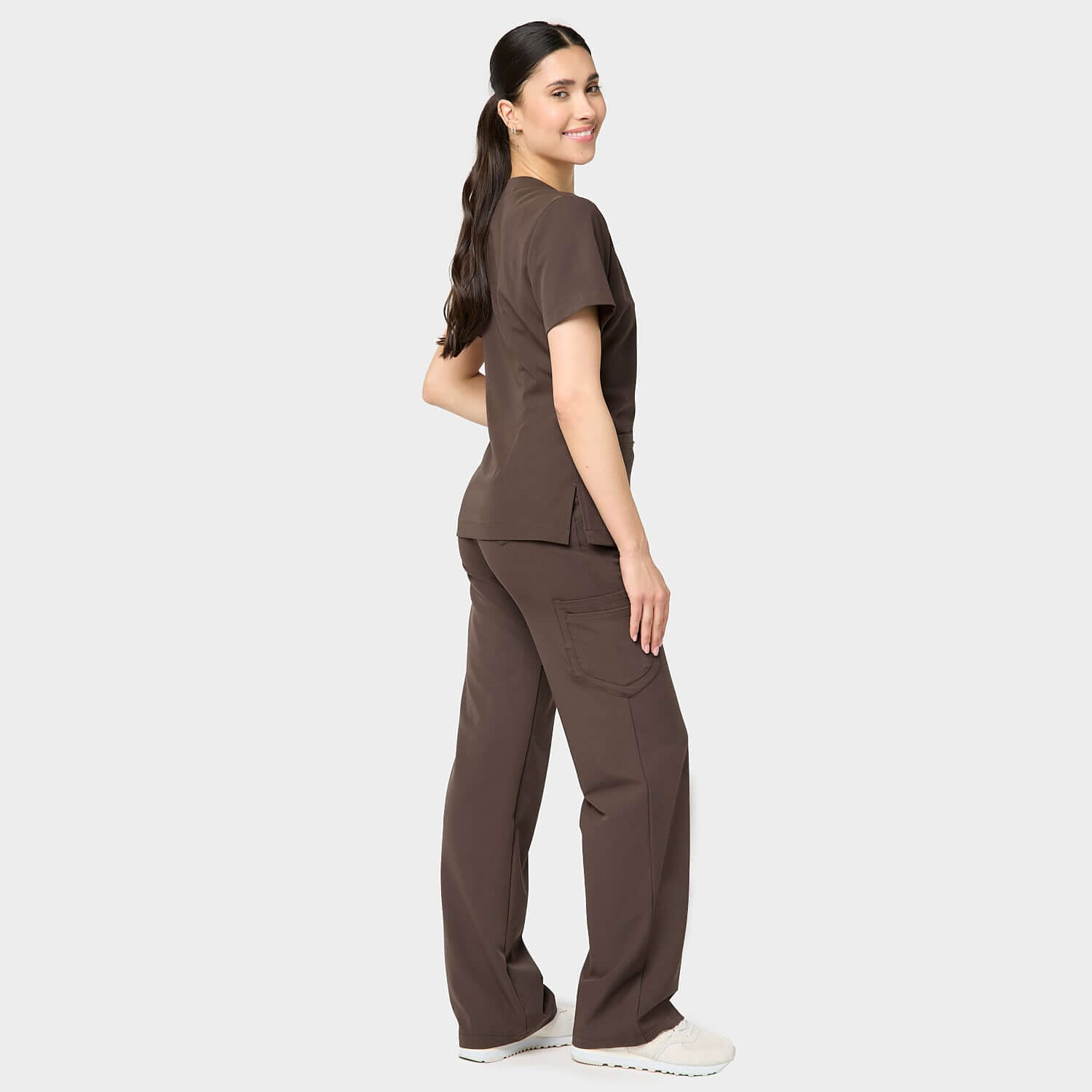 EMILY scrubs medical blouse - MILK CHOCOLATE