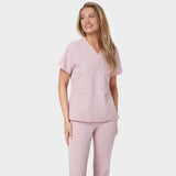 EMILY scrubs medical sweatshirt - PASTEL PINK
