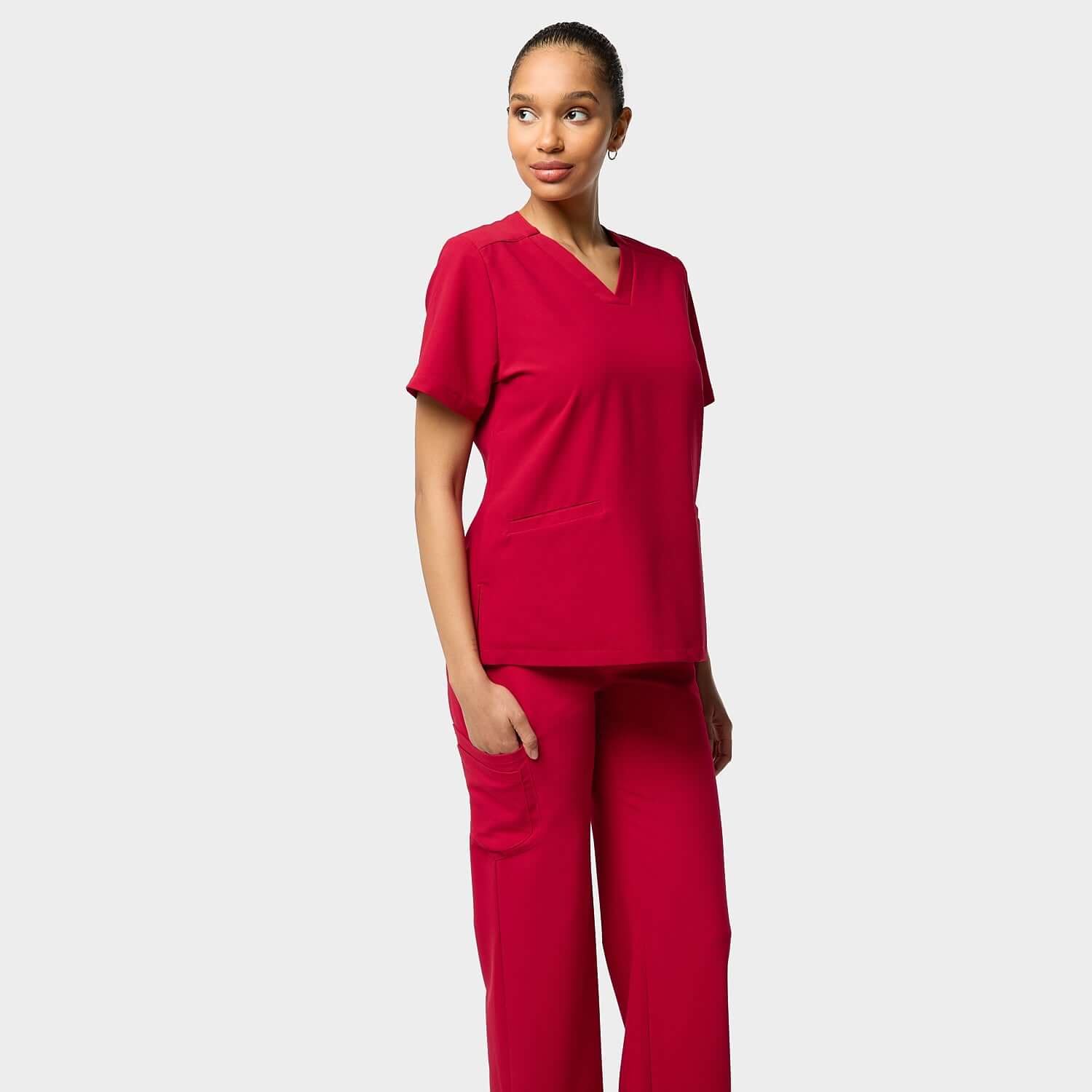 Bluza medyczna EMILY scrubs - RED CHERRY
