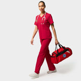 Zdravotnická halenka EMILY scrubs - RED CHERRY