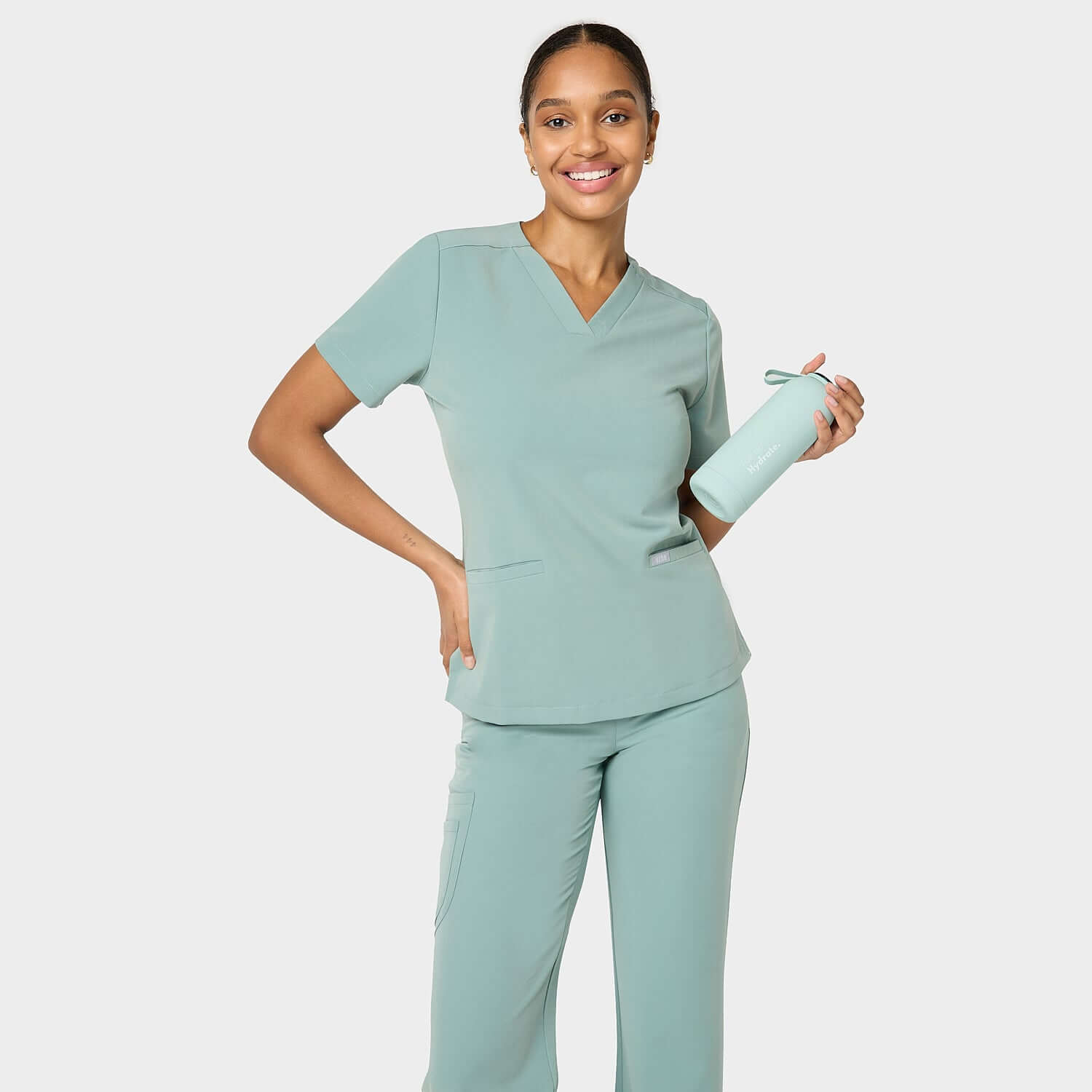 EMILY scrubs medical sweatshirt - SAGE GREEN