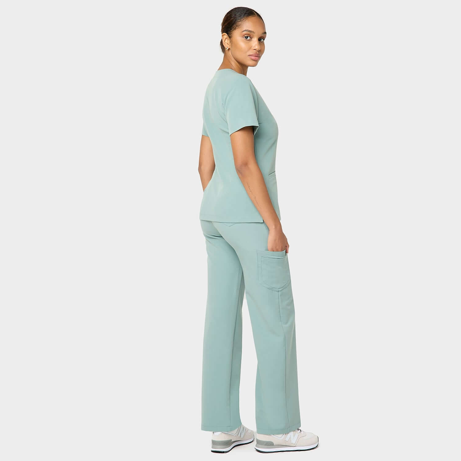 EMILY scrubs medical sweatshirt - SAGE GREEN