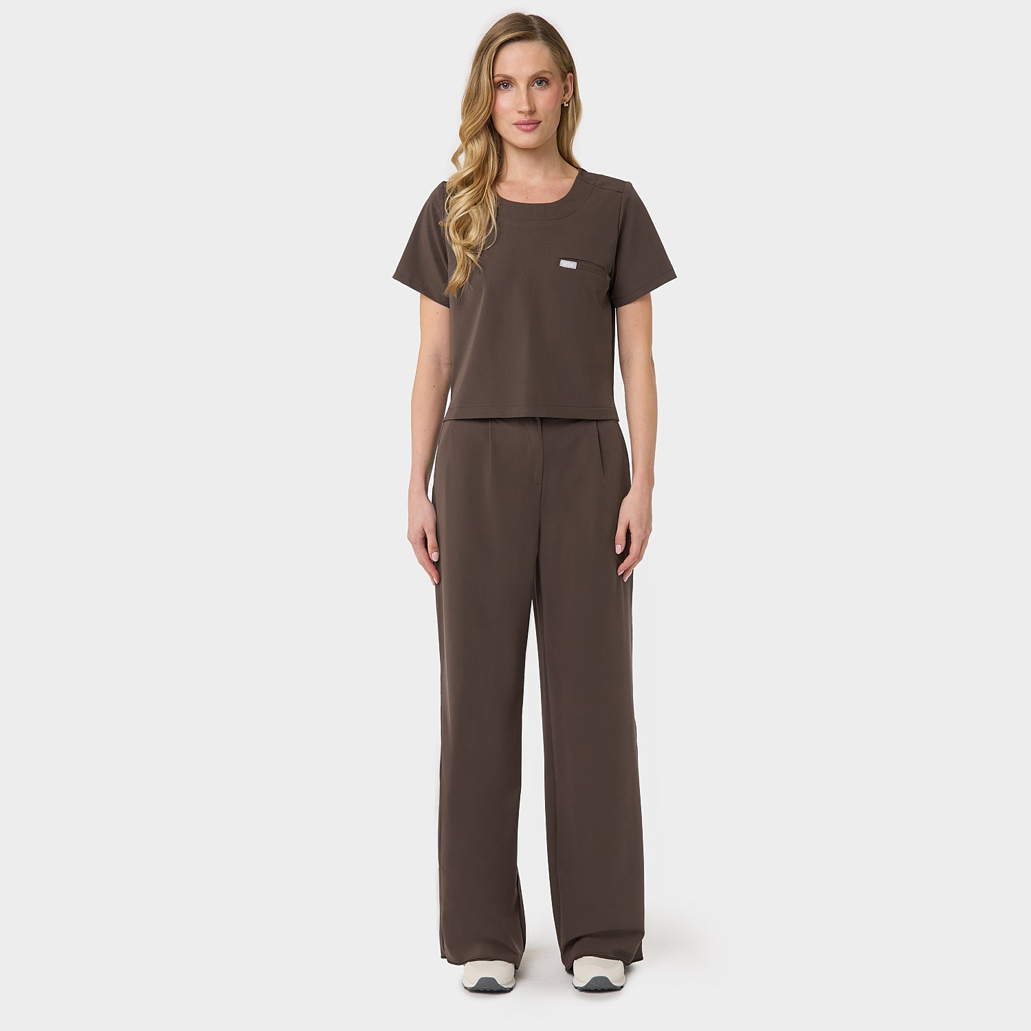 GAJA women's medical blouse - MILK CHOCOLATE