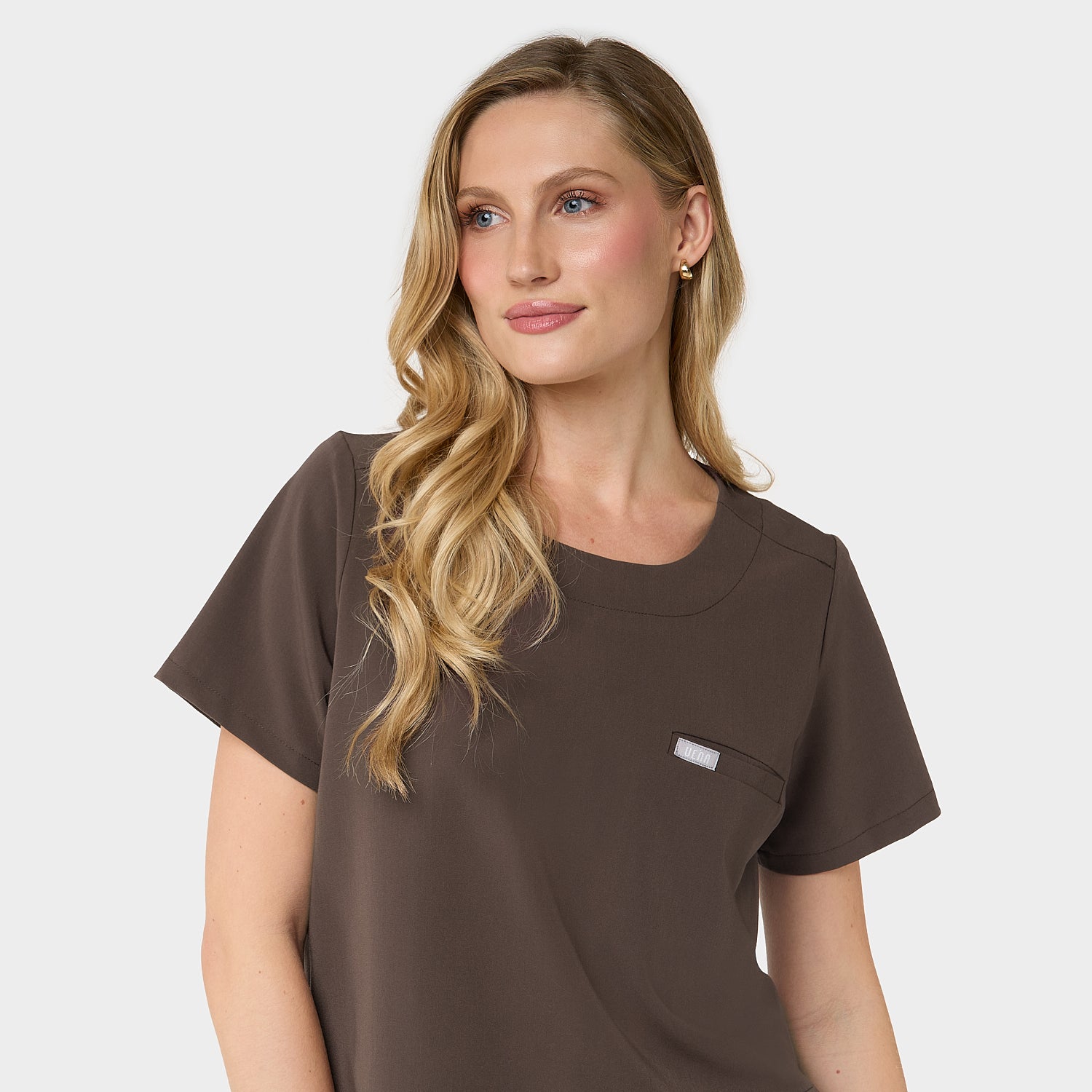 GAJA women's medical blouse - MILK CHOCOLATE