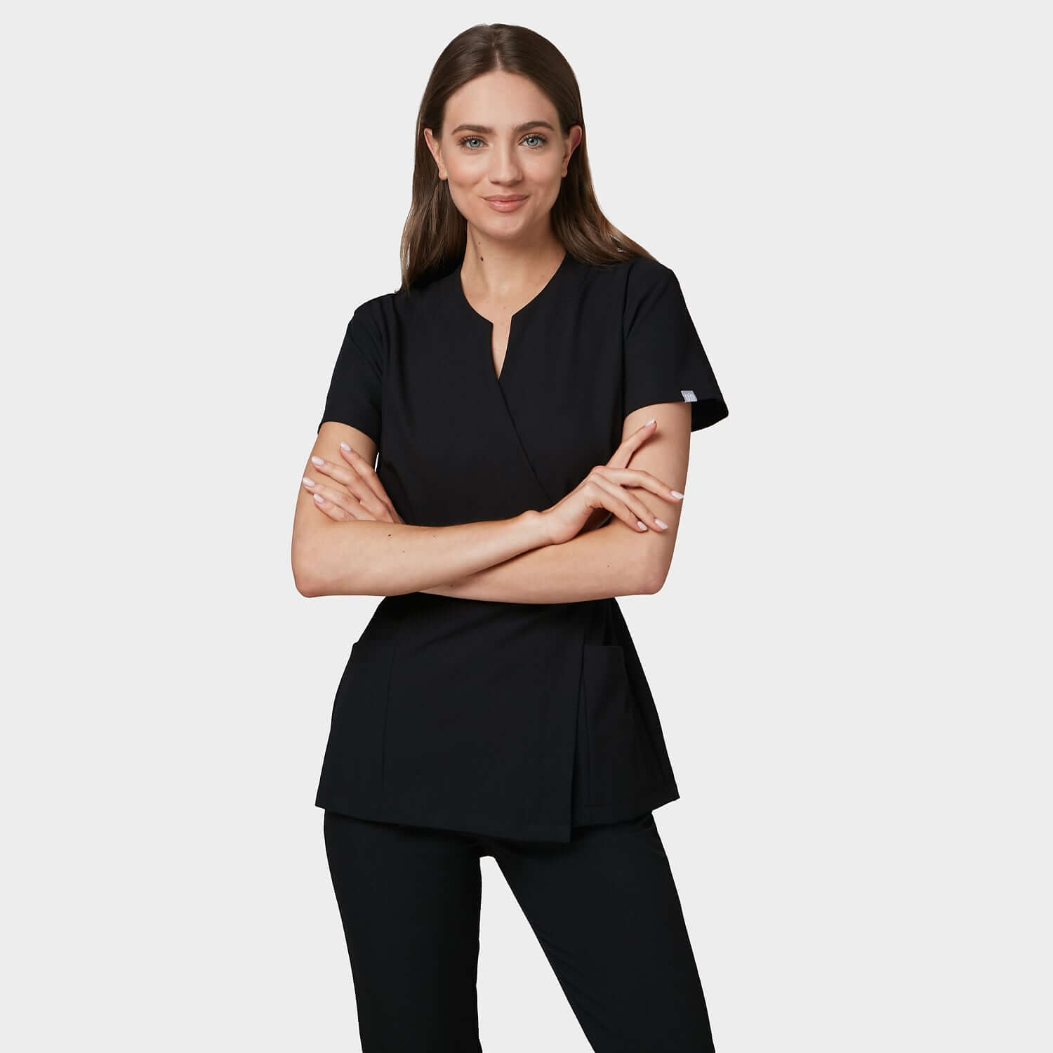 Zdravotnícka tunika na viazanie KATE - BLACK