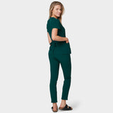 Zdravotnická halenka KATE s vázáním - MOSS GREEN