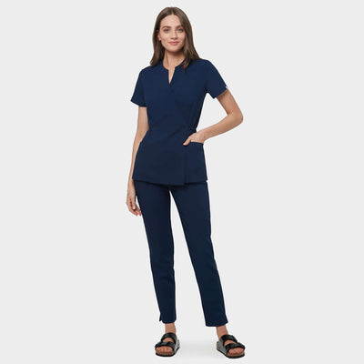 Zdravotnická halenka KATE s vázáním - NAVY