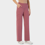 Women's wide medical trousers - WILD ROSE