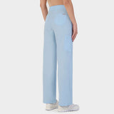 Women's wide medical trousers - BABY BLUE