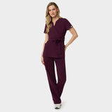 Zdravotnická halenka SOPHIA s vázáním - BURGUNDY