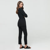 SOPHIA medical apron, 3/4 sleeves - BLACK 