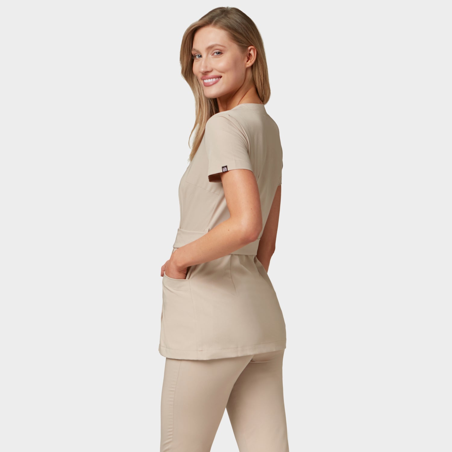 SOPHIA - LATTE tied medical apron 