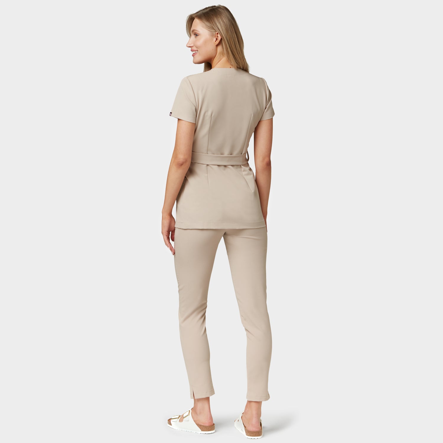 SOPHIA - LATTE tied medical apron 