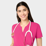 SOPHIA tied medical apron - RASPBERRY SORBET 
