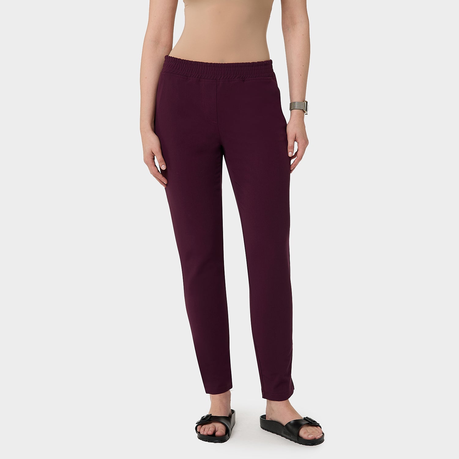 Dámske zdravotnícke nohavice - BURGUNDY