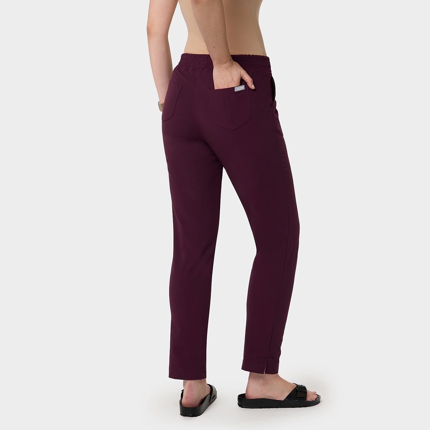 Dámske zdravotnícke nohavice - BURGUNDY