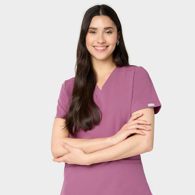 EMILY scrubs medical blouse - BERRY CRUSH